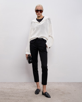 Brunello Cucinelli Черный топ из шелка M0C59DE310