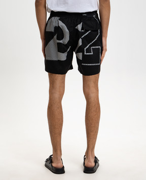 AMIRI Чорні шорти для плавання Spliced AMBOSW1002