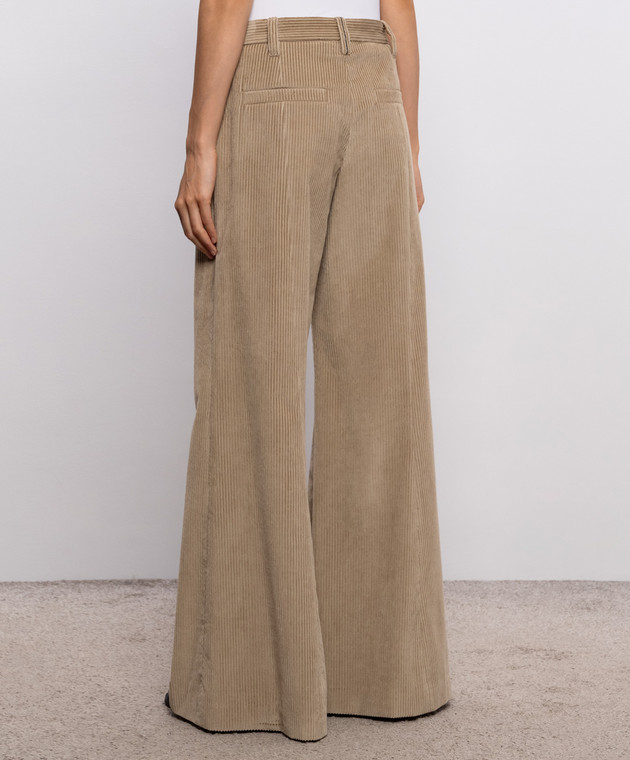 Brunello Cucinelli Бежевые вельветовые штаны MA180P9358 изображение 4