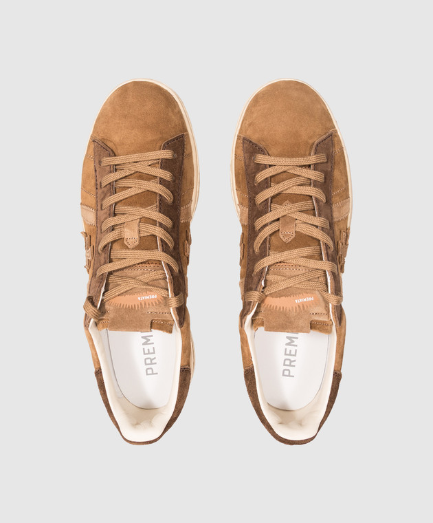 Premiata Коричневі замшеві кросівки RUSSELL RUSSELL зображення 4