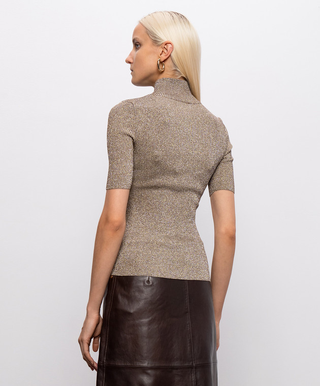 Missoni Бежевый топ в рубчик с люрексом DC26WN03BK01H3 изображение 4