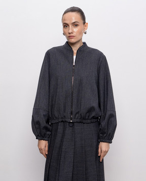 Fabiana Filippi Сірий бомбер з вовною GCD216F167M267