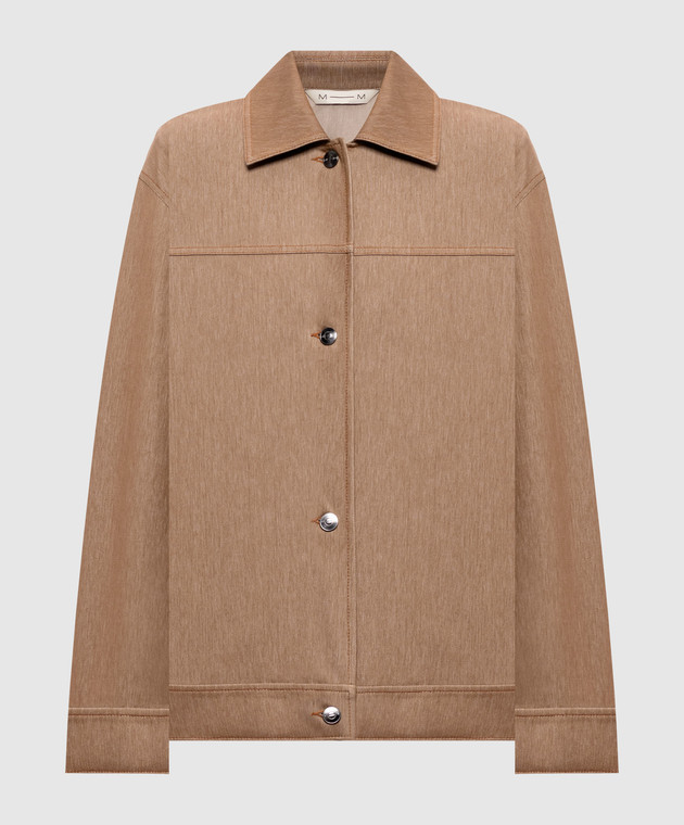 Max Mara Коричневая куртка с эффектом денима MMLFANTE