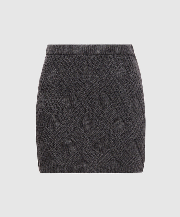 Twinset Серая юбка в узор 262TT3352