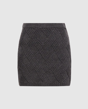 Twinset Серая юбка в узор 262TT3352