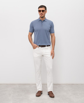 MooRER Блакитне поло ADOLFO ADOLFOCRE