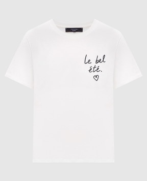 Max Mara Weekend Белая футболка BORA с вышивкой WKDBORA