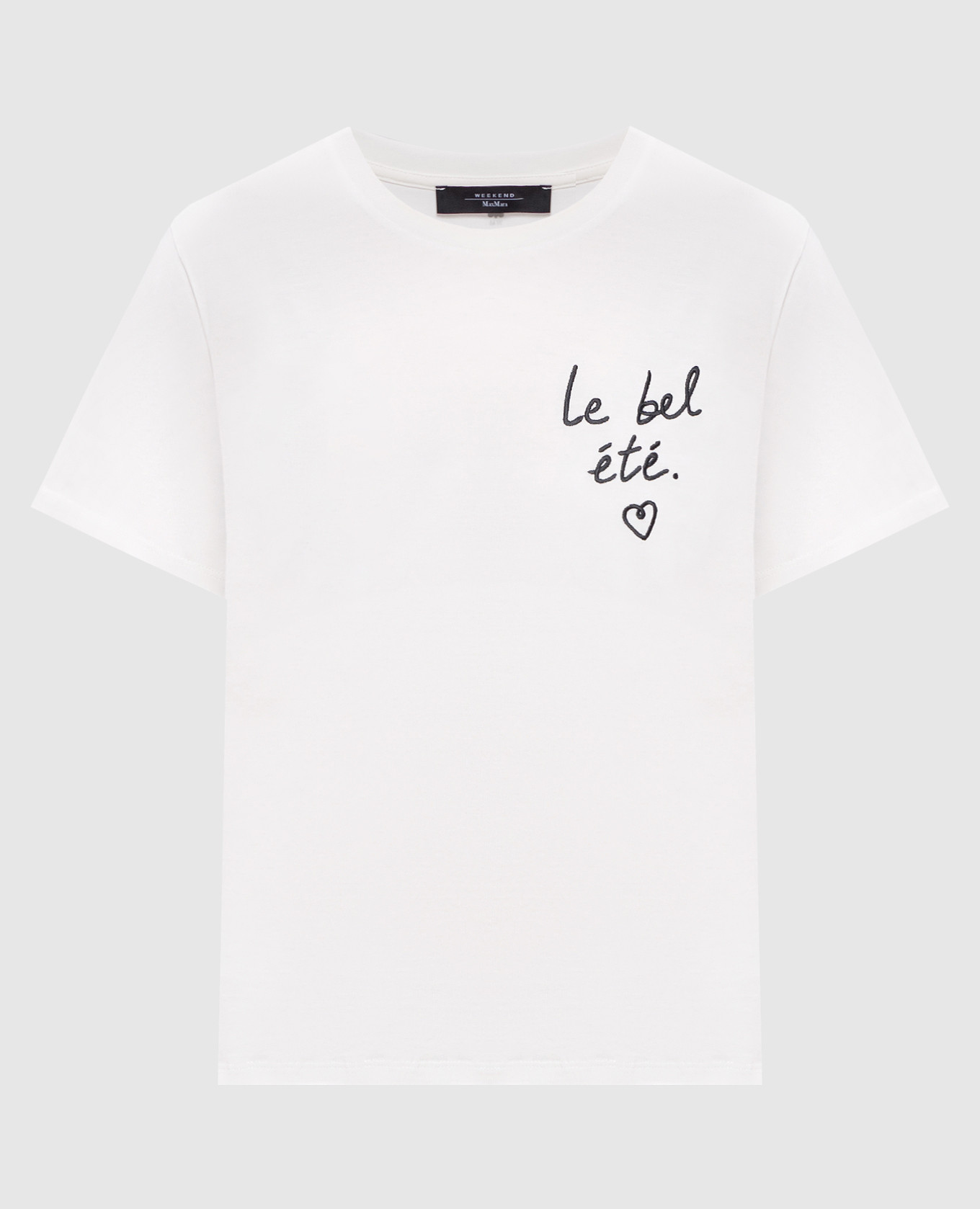 

Белая футболка BORA с вышивкой, Белый, Футболки