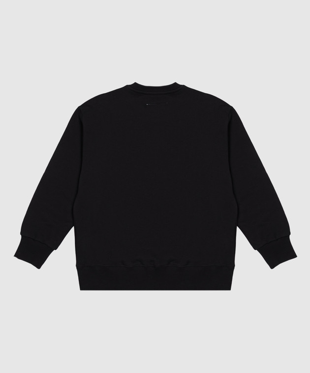 Maison Margiela MM6 Дитячий чорний світшот з принтом M61157MM02X зображення 2