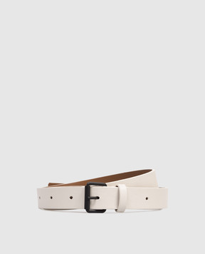 Sofie D`Hoore Шкіряний ремінь VARNIA кольору айворі VARNIA25LNA