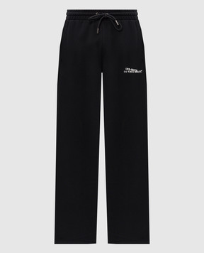 Off-White Черные спортивные брюки с принтом 44MCH05AS26F008