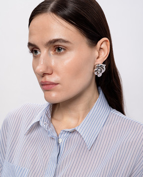 Missoma Серебристые серьги Lucy Williams Vuzle родиевым покрытием LW25SE8NS