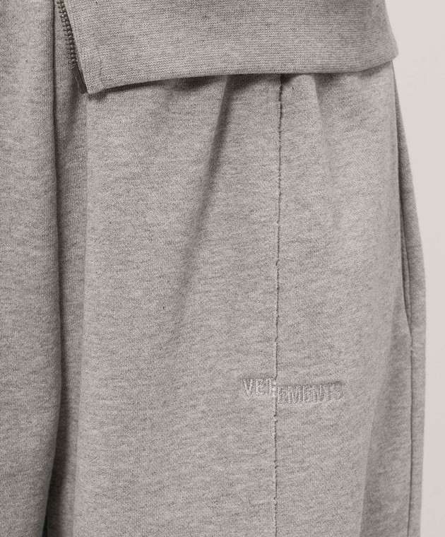 Vetements Серые меланжевые спортивные штаны MH27SP180G изображение 5