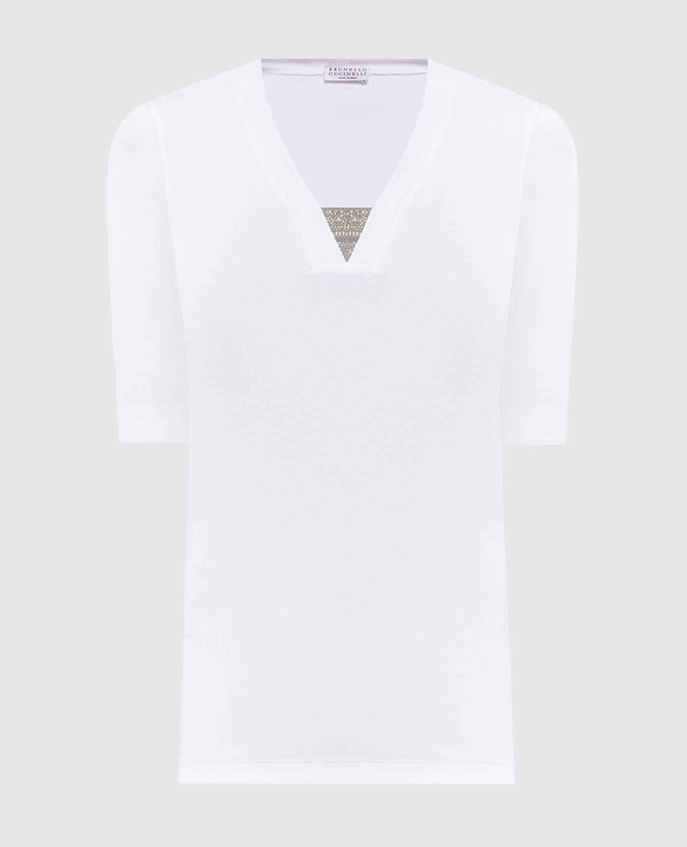 

Белая футболка с цепочкой мониль, Белый, Футболки