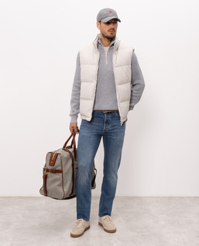 Brunello Cucinelli Джинси синього кольору з вишивкою емблеми M283PD3210