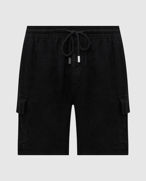 Vilebrequin Чорні шорти-карго з льону BAIAU101