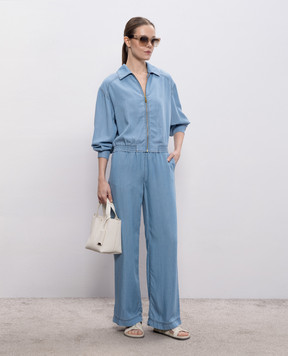 Twinset Блакитна куртка з ефектом деніму 261LL2QBB