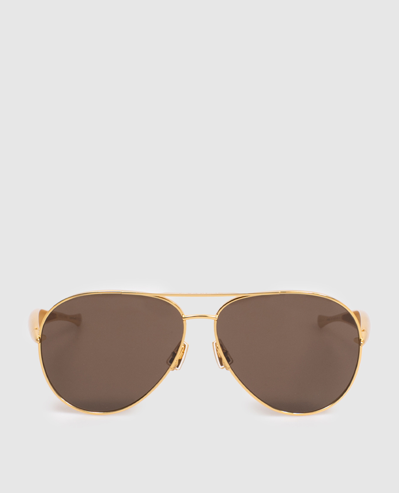 Золотые солнцезащитные очки-авиаторы Sardine
