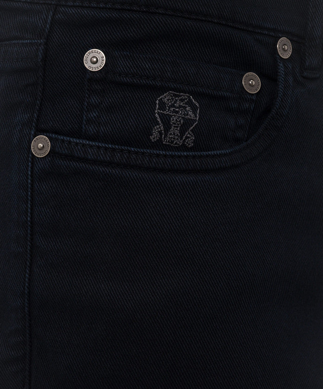 Brunello Cucinelli Синие джинсы с логотип патч M277PO2090 изображение 5