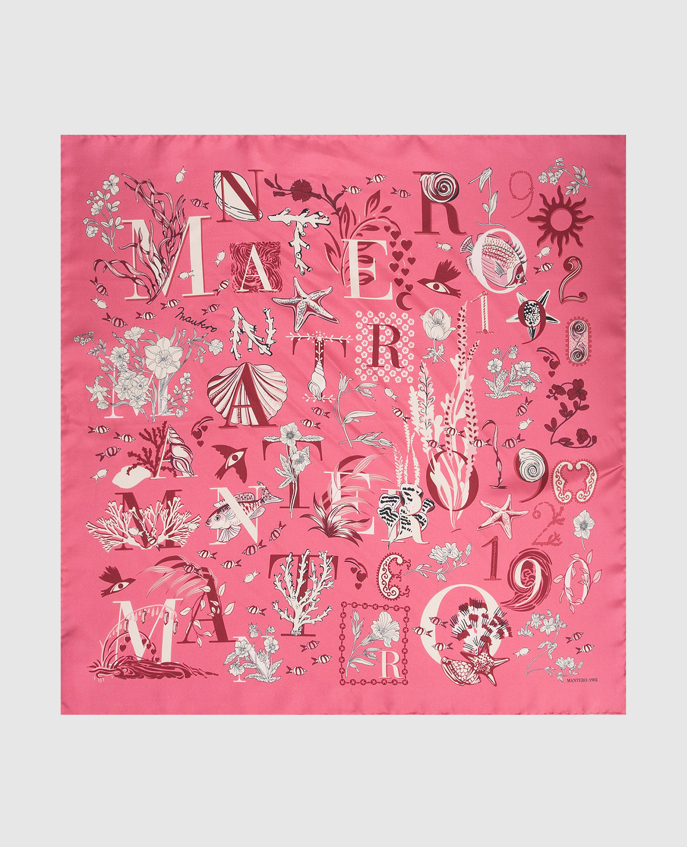 Розовый платок Florida Keys из шелка