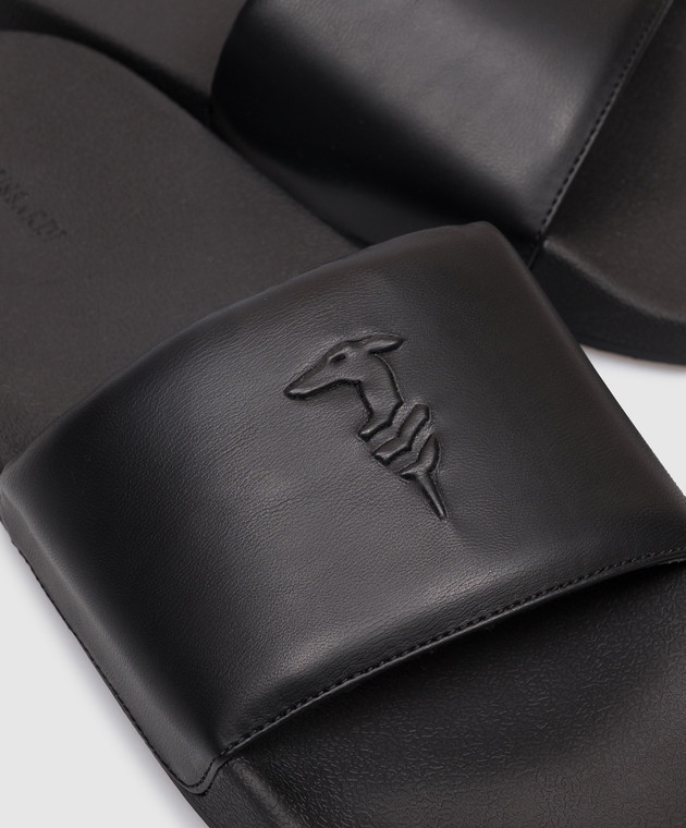 Trussardi Чорні шльопанці Levriero N071S001011NMNS11L80 зображення 5