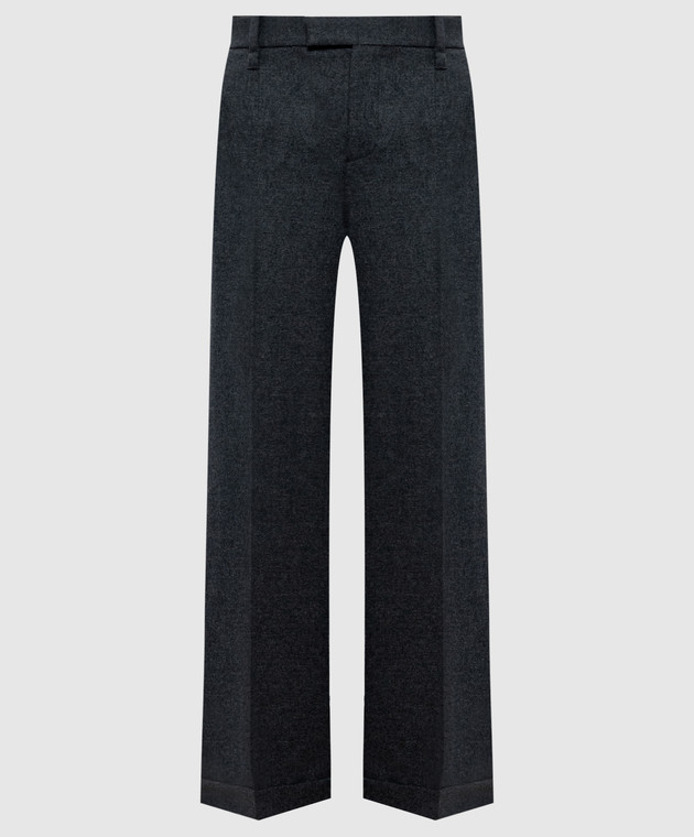 Brunello Cucinelli Брюки из шерсти и кашемира серого цвета MB162P8492