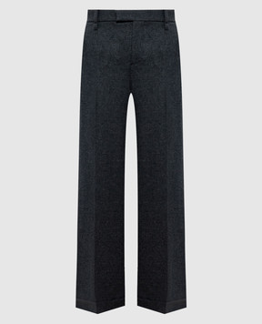 Brunello Cucinelli Брюки из шерсти и кашемира серого цвета MB162P8492
