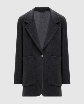 Givenchy Серое пальто из шерсти и кашемира BWC0GA151K