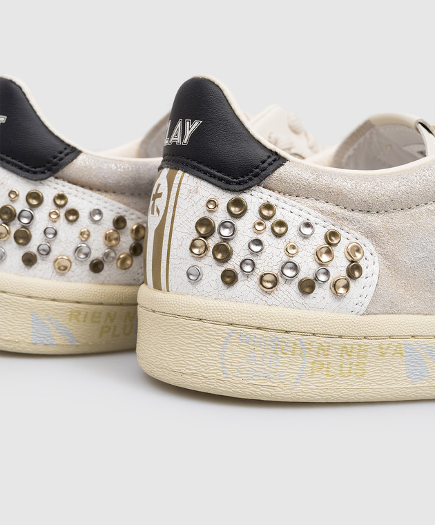 Premiata Бежеві шкіряні кросівки BSKT BSKTCLAD7661 зображення 5