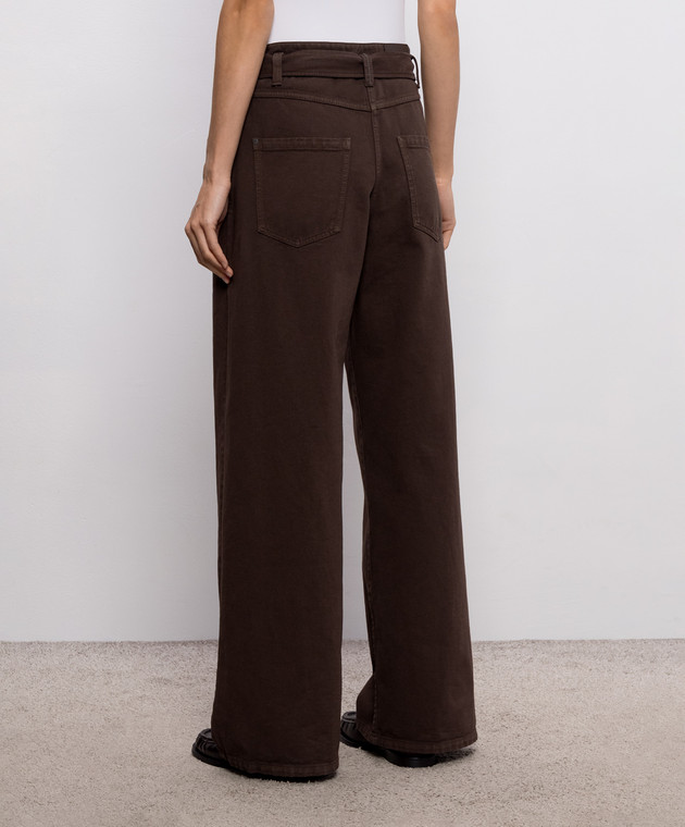 Brunello Cucinelli Коричневые джинсы с поясом M0H81P4109 изображение 4