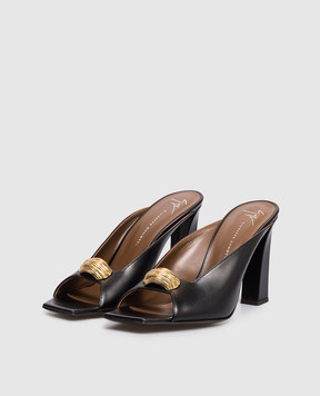 Giuseppe Zanotti Черные кожаные мюли Mya E600027
