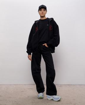 Vetements Черная футболка с принтом логотипа MH27TR161Bw