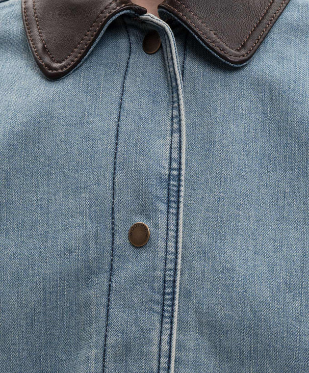 Woolrich Синя джинсова куртка Barn CFWWOU2178FRUT5413 зображення 5