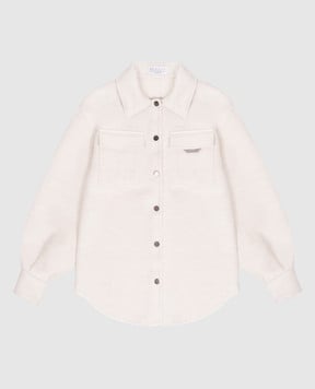 Brunello Cucinelli Детская серая куртка из шерсти BD565C437C
