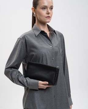 The Row Чортий шкіряний клатч з логотипом W1867L624