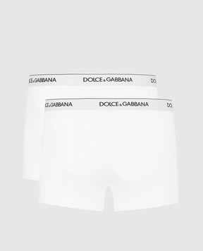 Dolce&Gabbana Набір білих трусів з візерунком логотипа M9C07JONN95