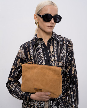 Gianni Chiarini Коричнева замшева сумка крос-боді Nora BS10225CMPL