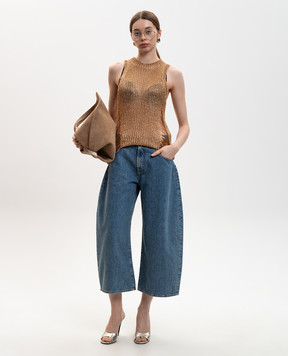 The Attico Сині джинсові кюлоти з патчем логотипа 260WCP00293DDD116AA