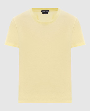 Tom Ford Желтая футболка монограммой TSJ629JEX190