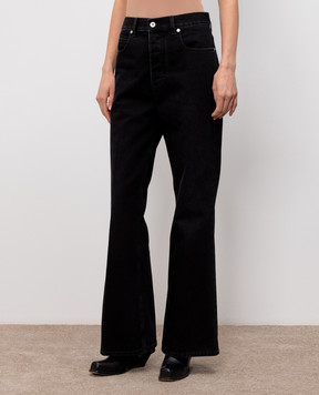 Bottega Veneta Черные джинсы клеш с патчем логотипа 864997V69O0