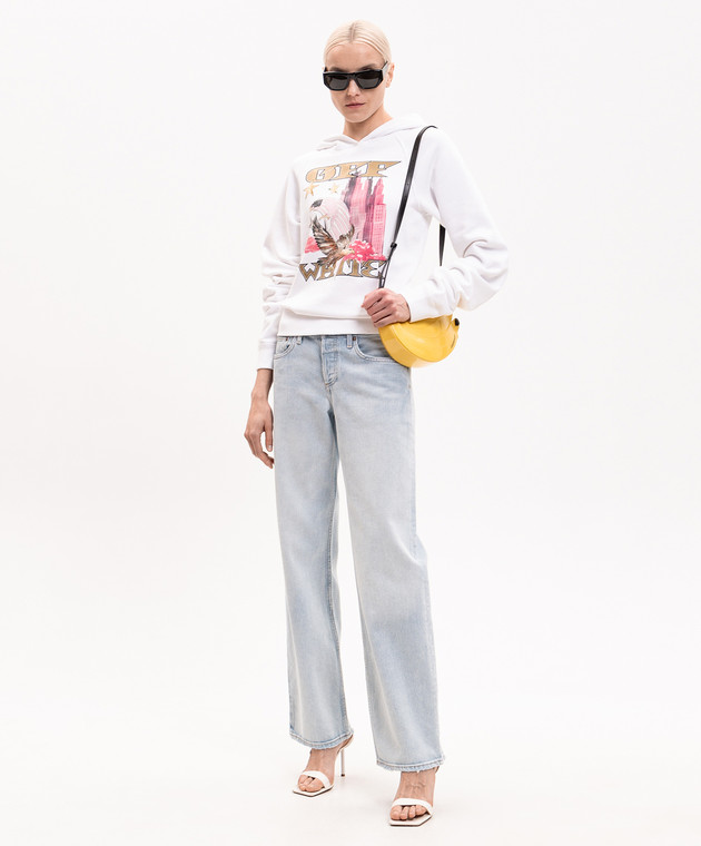 Off-White Белые худи Allover Frame 29E00296T изображение 2