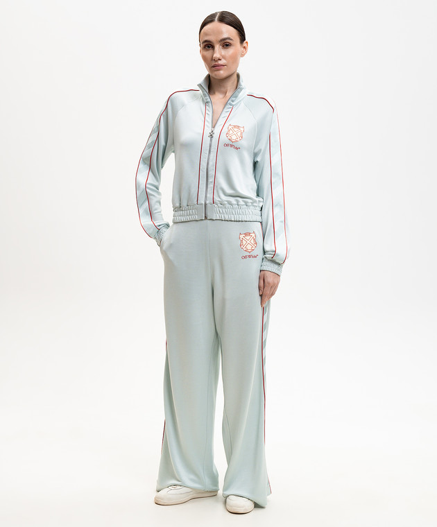 Off-White Голубая спортивная куртка 2BD00AS26JER001 изображение 2