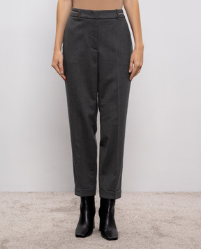 Peserico Серые брюки с шерстью P0478602660