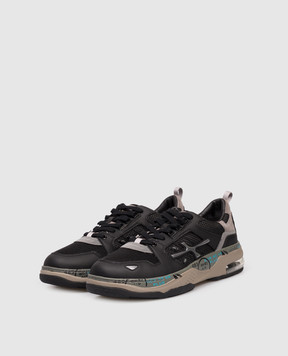 Premiata Черные комбинированные кроссовки DRAKE DRAKE