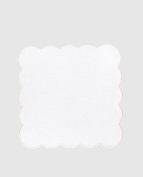 Truffle Bee Белая сервировочная салфетка Vienna из льна LN23C17S1