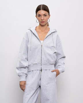 Alexander Wang Сіра меланжева спортивна куртка 4CC1252112