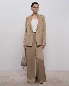 Peserico Бежевый двубортный жакет A01217A01943