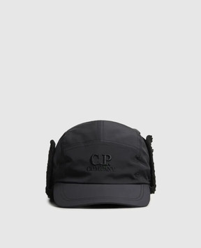 C.P. Company Чорна утеплена кепка-вушанка MAC279A110545A