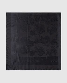 Dolce&Gabbana Черный платок с шелком в узор FS209AGDD1E