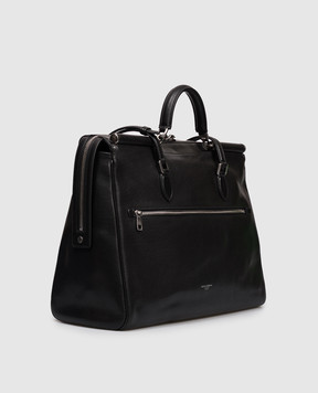 Dolce&Gabbana Чорна шкірна дорожня сумка Vittoria з логотипом BM7825AH850